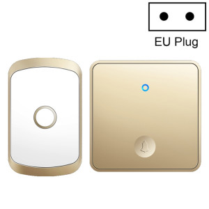 CACAZI FA50 Sonnette sans fil auto-génératrice 1 pour 1 bouton-poussoir, prise : (or) SC602A1690-20